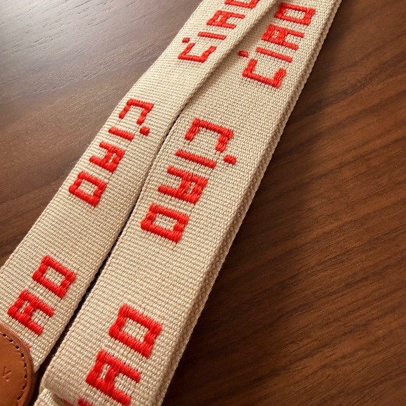 Clare V Ciao Crossbody Strap in Natural/Poppy - Picture 4 of 6